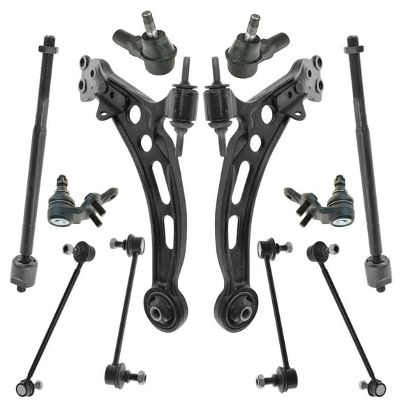 TRQ Control Arm Ball Joint Tie Rod Sway Bar Link Steering Suspension Kit Set 12p PSA59707