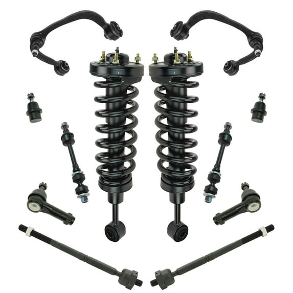 TRQ Control Arm Ball Joint Tie Rod Sway Link Shock Suspension Kit 12pc for F150 PSA63396 Fits select: 2005-2008 FORD F150, 2006-2008 LINCOLN MARK LT