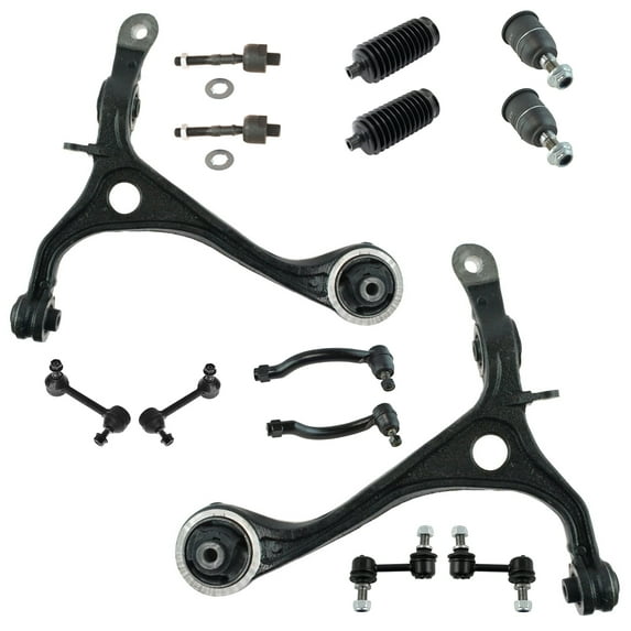 TRQ Control Arms Ball Joints Sway Links Inner & Outer Tie Rods Kit for Acura TL PSA30440