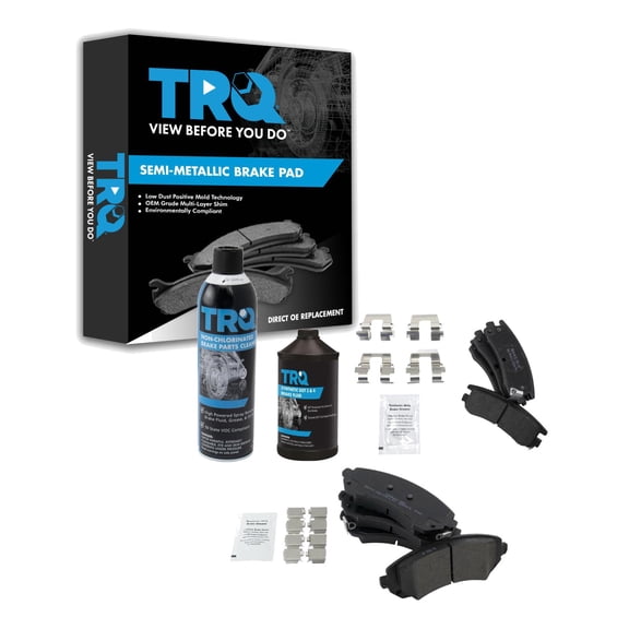 TRQ Direct Fit Brake Pads BFA20391 Fits Select 2001-2005 Pontiac Aztek , 2002-2004 Pontiac Montana , 2002-2007 Buick Rendezvous , 2002-2004 Oldsmobile Silhouette , 2002-2004 Chevrolet Venture