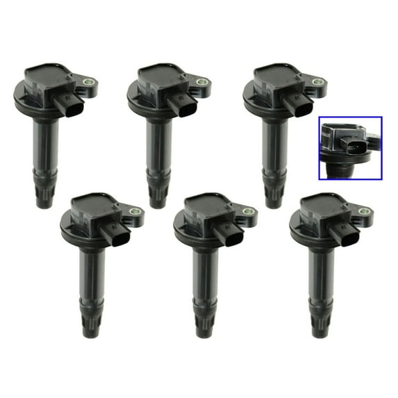 TRQ Direct Ignition COP Coil Set Of 6 for Ford Fusion Flex Edge Taurus MKS MKT ICA61442
