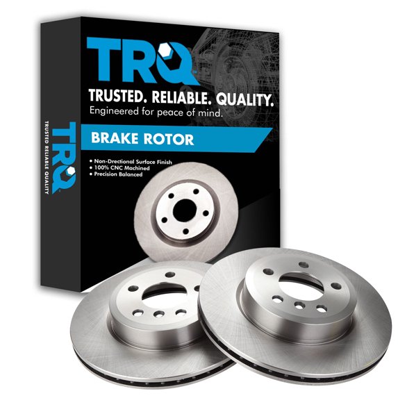 TRQ Front Brake Rotors Set Vented Fits Select 2004-2010 BMW X3