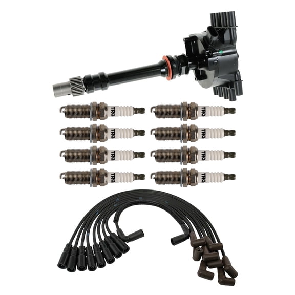 TRQ Distributor Spark Plugs & Wire Set Fits Chevy C2500 C3500 Express 2500 3500 TKA05762 Fits select: 2001 CHEVROLET EXPRESS CUTAWAY, 1996-2000 CHEVROLET GMT-400