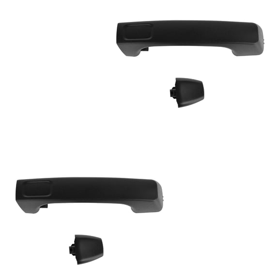 TRQ Door Handle Tailgate Textured Black Set Exterior Front Rear for Hummer H3 DHA36634