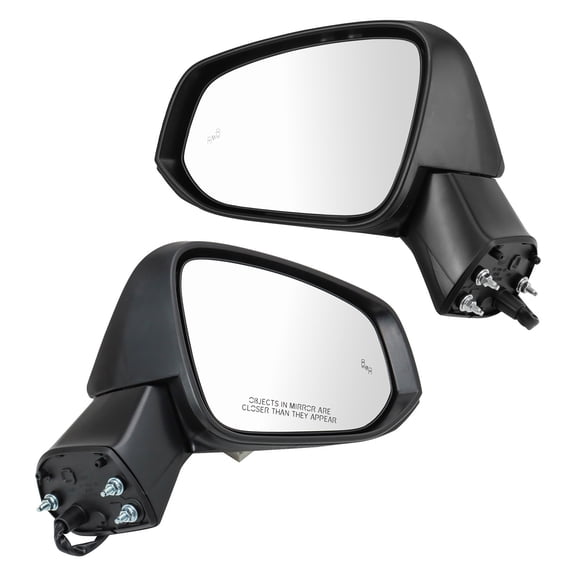 TRQ Driver & Passenger Side Mirror Set without Puddle Light Fits 2019-2021 Toyota RAV4 2021 RAV4 Prime TO1320384 TO1320388 TO1321384 TO1321388