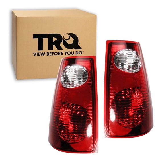 TRQ Driver & Passenger Side Rear Tail Lights Set Fits 2001-2005 Ford Explorer Sport Trac FO2800152 FO2801152