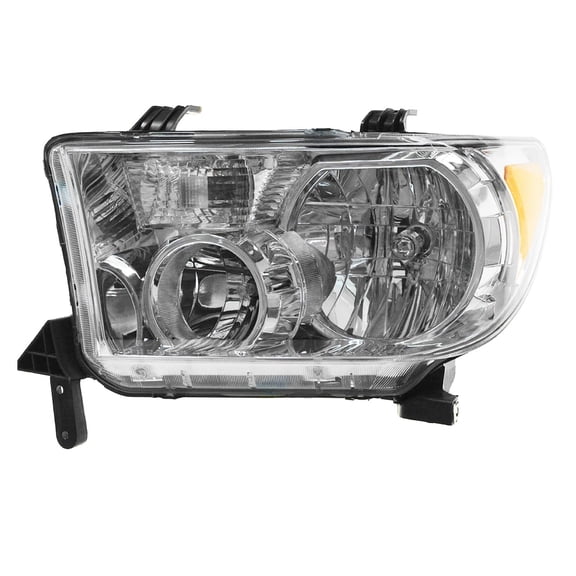 TRQ Driver Side Headlight Assembly Fits 2008-2017 Toyota Sequoia 2007-2013 Tundra Without Automatic Leveling Headlights TO2502171