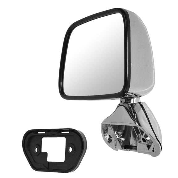 TRQ Driver Side Manual Chrome Mirror Smooth Cover Fits 1987-1988 Toyota Pickup 1987-1989 Toyota 4Runner TO1320108
