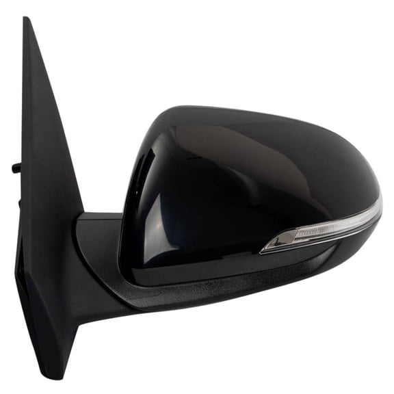 TRQ Driver Side Power Heated Mirror Smooth Black Paint to Match Fits 2018 Kia Rio KI1320219