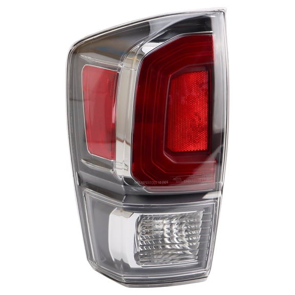 TRQ Driver Side Tail Light Assembly Halogen Clear Housing Fits 2020-2023 Toyota Tacoma TRD Off-Road TRD Sport TO2800206
