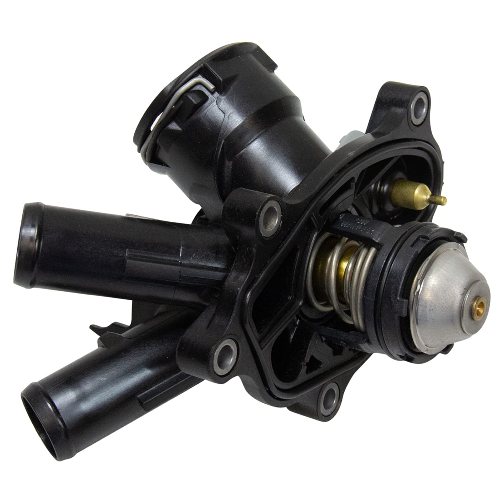 TRQ Engine Coolant Thermostat w/ Housing & Temp Sensor for Mercedes C250 SLK250 ECA92784 Fits