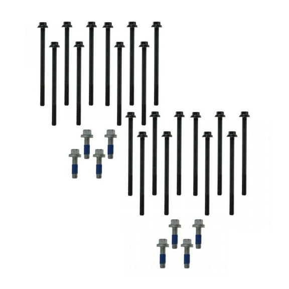 TRQ Engine Cylinder Head Bolt Set of 28 Kit for Dodge Pickup Truck Jeep V8 4.7L SGA11116
