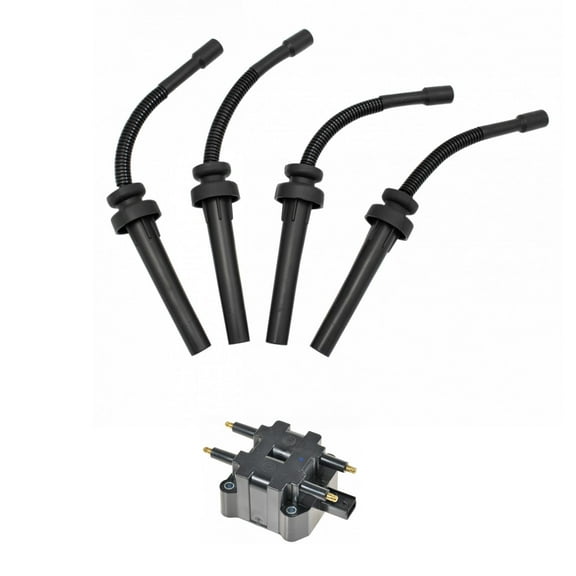 TRQ Engine Ignition Coil & Spark Plug Wire Set for PT Cruiser Stratus Caravan TKA01172 Fits select: 2001-2010 CHRYSLER PT CRUISER, 2001-2006 DODGE STRATUS