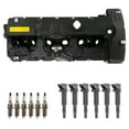 thumbnail image 1 of TRQ Engine Valve Cover Spark Plug & Ignition Coil Kit for 10-13 BMW L6 3.0L New VCA91471 Fits select: 2010-2013 BMW 328, 2010-2012 BMW X3, 1 of 4