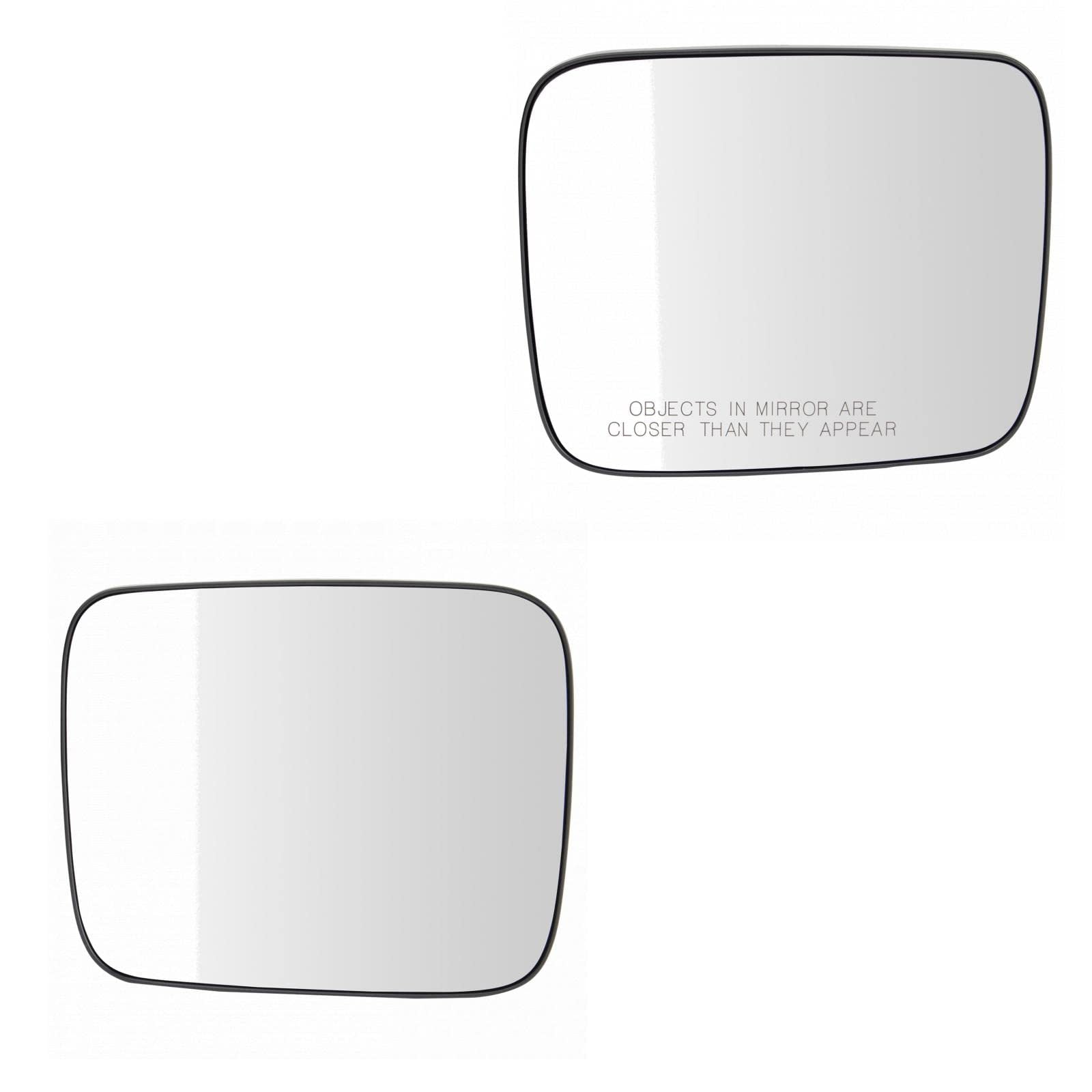 TRQ Exterior Mirror Glass Pair LH RH Set Heated Backing Plate for Jeep