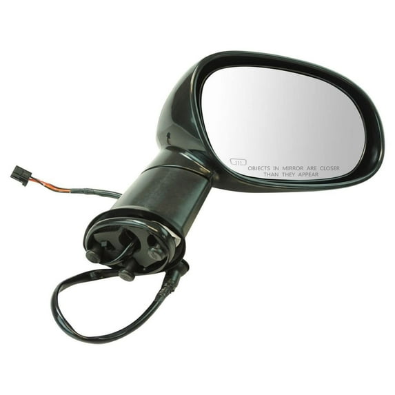 TRQ Exterior Power Heated Manual Folding Mirror Black RH Side for Challenger New MRA06785 Fits select: 2015-2019 DODGE CHALLENGER