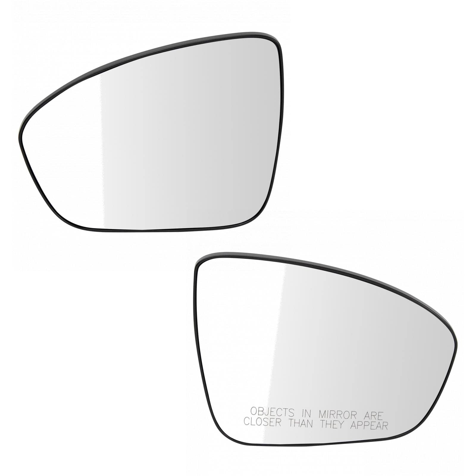 TRQ Exterior Side View Door Mirror Glass Heated Pair for Nissan Altima
