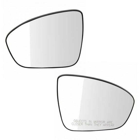TRQ Exterior Side View Door Mirror Glass Heated Pair for Nissan Altima New MGA04022