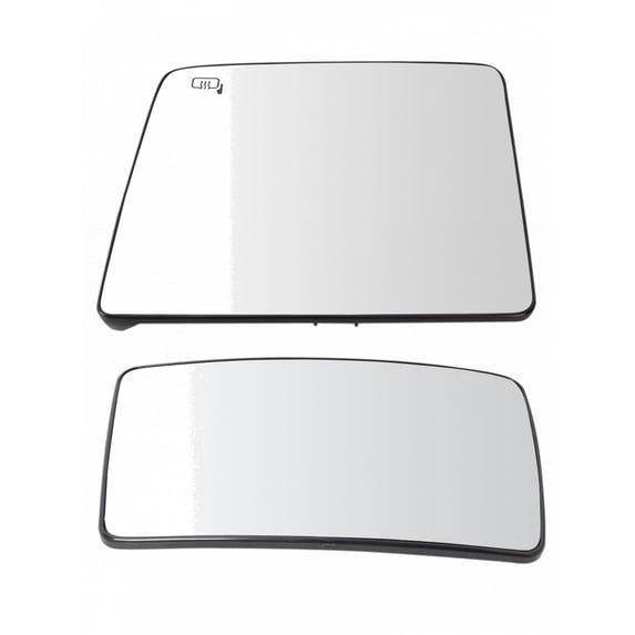 TRQ Exterior Tow Mirror Upper & Lower Glass Set Heated LH for 09-12 Super Duty MGA04138