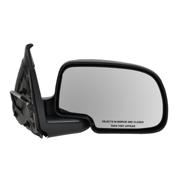 TRQ Flat Black Power Mirror RH Right for 99-02 Chevy Silverado Sierra Pickup MRA05781
