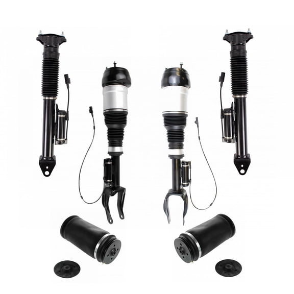 TRQ Front Air Shocks Rear Air Springs & Shocks For 2012-2016 Mercedes-Benz GL ML PAA28640