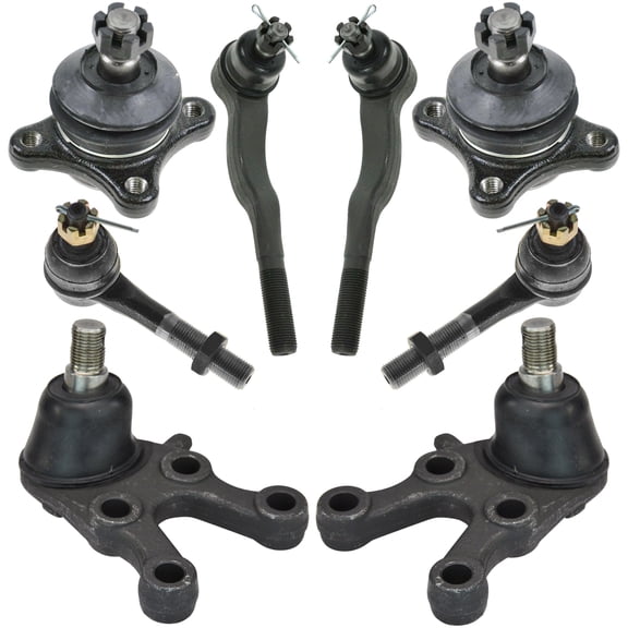 TRQ Front Ball Joint Tie Rod End Suspension Set Kit for Mitsubishi Montero Sport PSA56137