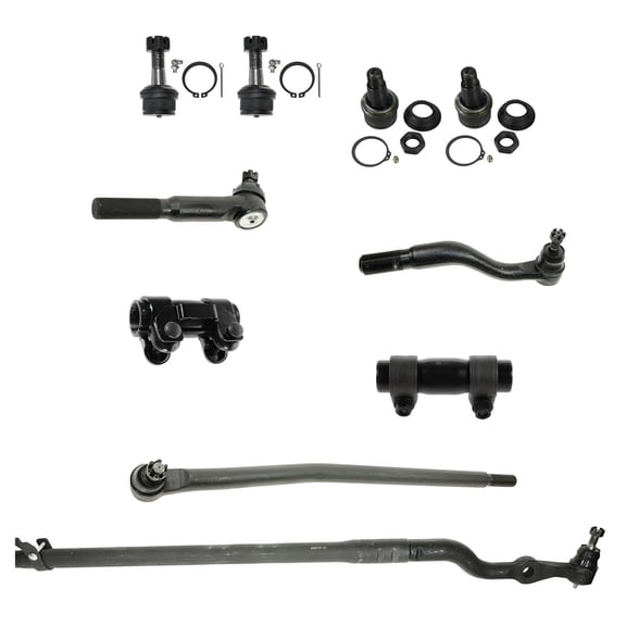 TRQ Front Steering & Suspension Kit Ball Joint Tie Rod Tie Rod Adjusting Sleeve Fits 2000-2005 Ford Excursion 1999-2004 F-250 Super Duty F-350 Super Duty