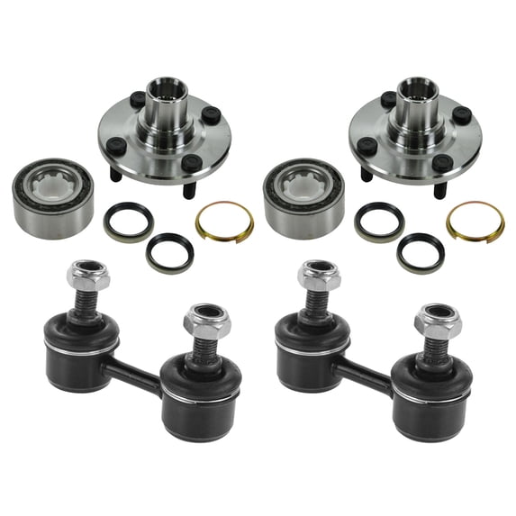 TRQ Front Bearings & Links Kit For 98-02 Chevrolet Prizm 93-97 Geo 93-02 Corolla PSA74308