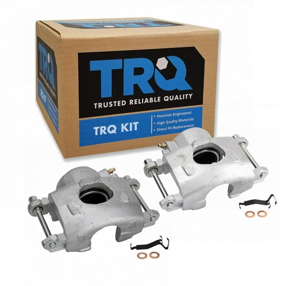 TRQ Front Brake Caliper Set Compatible with 78-96 Buick Cadillac 78-02 Chevrolet 79-02 GMC 78-89 Oldsmobile 78-87 Pontiac