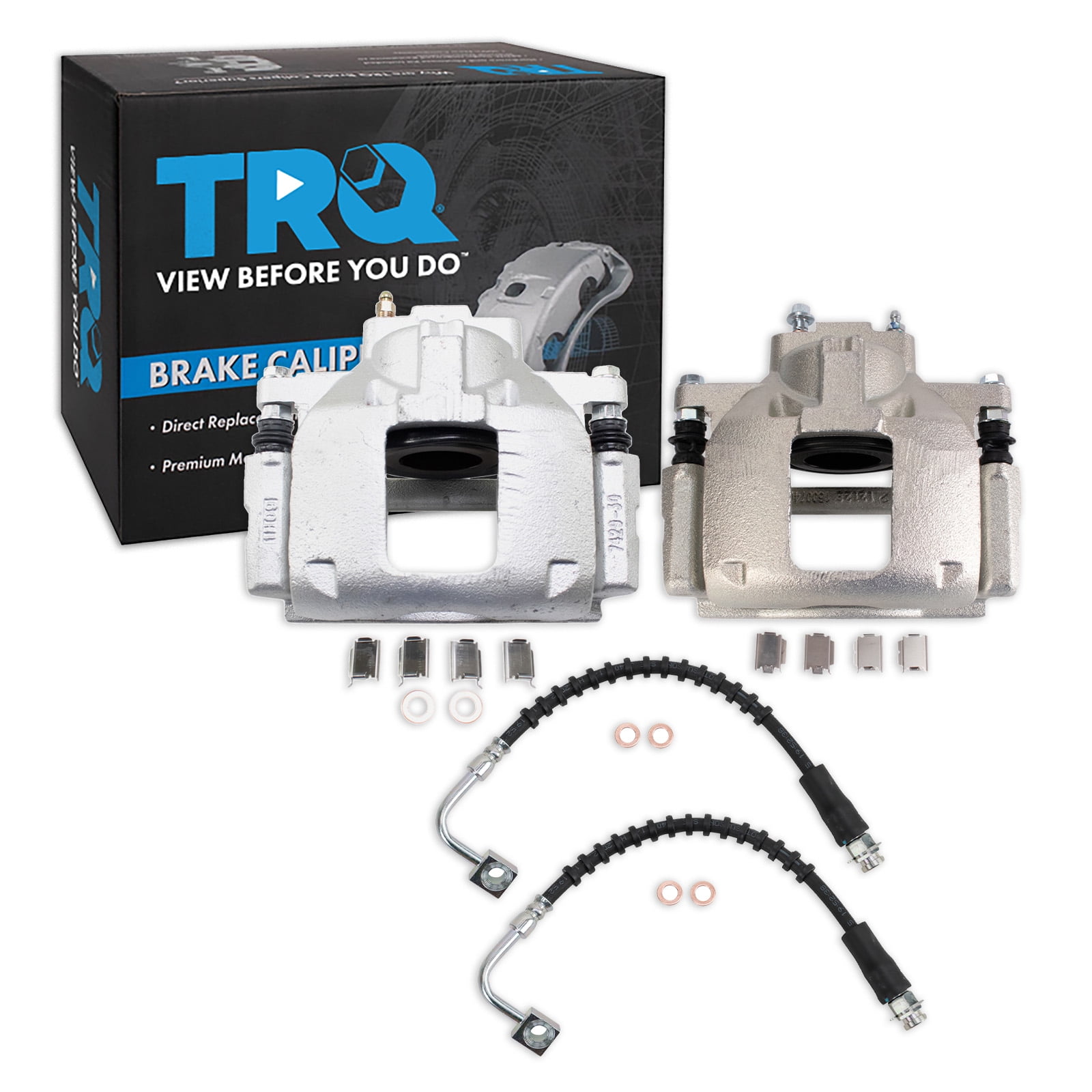 TRQ Front Brake Caliper Set Compatible with 09-10 Pontiac 08-14 Scion 09-18 Toyota 並行輸入品 : TRQ Front Performance Brake Caliper Set Red Compatible