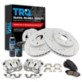 thumbnail image 1 of TRQ Front Brake Calipers Ceramic Pads Drilled Rotors For 7-12 RDX Crosstour CR-V BKA19324 Fits select: 2007-2011 HONDA CR-V, 2010-2011 HONDA ACCORD CROSSTOUR, 1 of 6