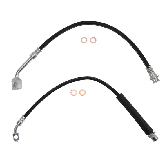 TRQ Front Brake Hose Set Fits 2017 Chevrolet Traverse