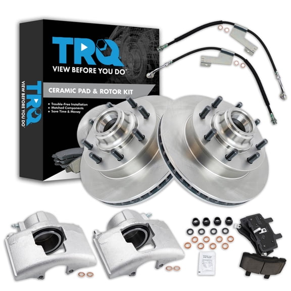 TRQ Front Brake Pad & Rotor Kit BKA29604 Fits Select 2001-2002 Chevrolet Express 2500 , 2001-2001 Chevrolet Express 3500 , 2001-2002 GMC Savana 2500 , 2001-2001 GMC Savana 3500