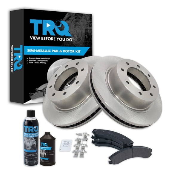 TRQ Front Brake Pad & Rotor Kit BKA35084 Fits Select 2012-2019 Nissan NV1500 , 2012-2019 Nissan NV2500 , 2012-2019 Nissan NV3500