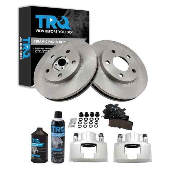 TRQ Front Brake Pad & Rotor Kit BKA44355 Fits Select 1991-1993 Cadillac DeVille , 1991-1992 Cadillac Fleetwood