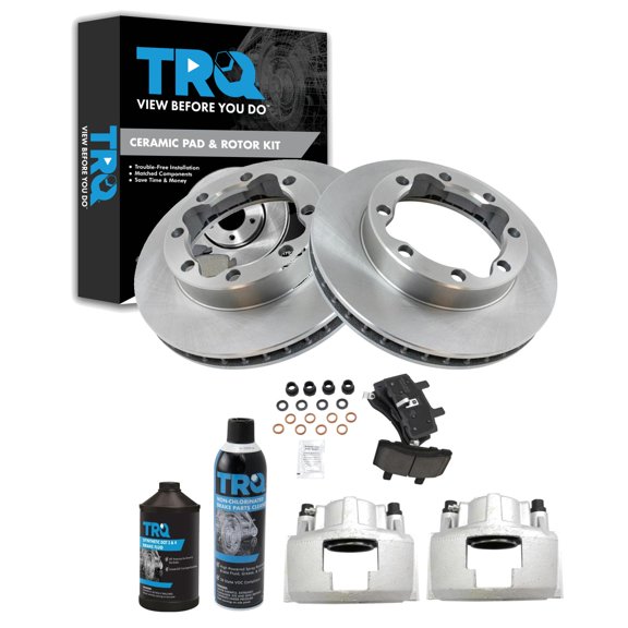 TRQ Front Brake Pad & Rotor Kit BKA44376 Fits Select 1995-1997 Chevrolet K2500 Suburban , 1995-1997 GMC K2500 Suburban