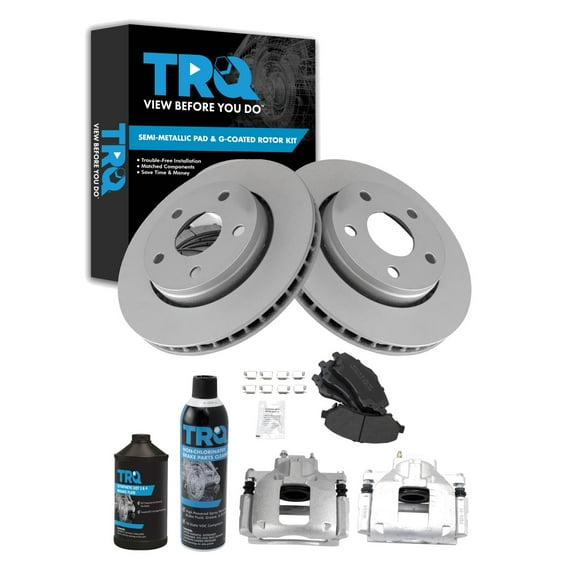 TRQ Front Brake Pad & Rotor Kit BKA45237 Fits Select 2007-2012 Jeep Wrangler