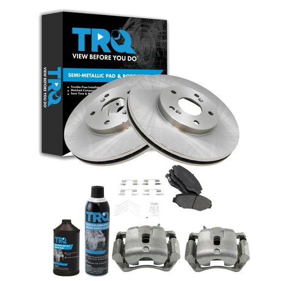 TRQ Front Brake Pad & Rotor Kit BKA45256 Fits Select 2003-2008 Honda Pilot