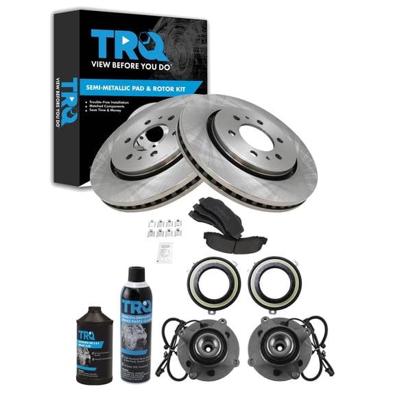 TRQ Front Brake Pad & Rotor Kit BKA45273 Fits Select 2011-2014 Ford Expedition , 2011-2014 Ford F-150 , 2011-2014 Lincoln Navigator