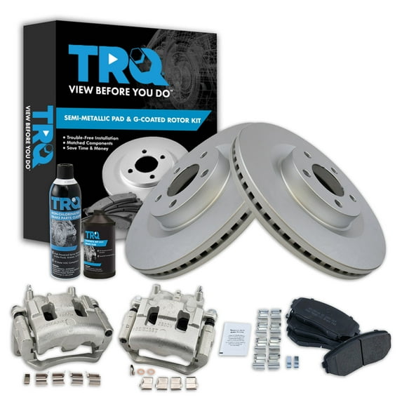 TRQ Front Brake Pad & Rotor Kit BKA45456 Fits Select 2007-2014 Ford Edge , 2007-2015 Lincoln MKX