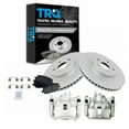 thumbnail image 1 of TRQ Front Brake Pad & Rotor Kit Brake Caliper Brake Pads Brake Rotor Ceramic Premium G-Coated Fits Select 2003-2008 Pontiac Vibe Toyota Corolla Matrix, 1 of 6
