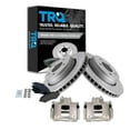 thumbnail image 1 of TRQ Front Brake Pad & Rotor Kit Brake Caliper Brake Pads Brake Rotor Ceramic Vented Premium G-Coated Fits Select 2007-2010 Dodge Nitro 2008-2012 Jeep Liberty, 1 of 6