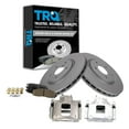 thumbnail image 1 of TRQ Front Brake Pad & Rotor Kit Brake Caliper Brake Pads Brake Rotor Ceramic Vented Premium G-Coated Fits Select 2012 Chrysler Town & Country Dodge Grand Caravan Ram C/V Volkswagen Routan, 1 of 6
