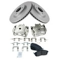 thumbnail image 1 of TRQ Front Brake Pad & Rotor Kit Brake Caliper Brake Pads Brake Rotor Semi-Metallic Vented Premium G-Coated Fits Select 2009-2014 Nissan Cube 2007-2012 Versa, 1 of 6