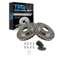 thumbnail image 1 of TRQ Front Brake Pad & Rotor Kit Brake Pads Brake Rotor Ceramic Fits Select 1992-1996 Eagle Summit 1992-1995 Mitsubishi Expo 1990-1998 Galant 1992-1994 Plymouth Colt, 1 of 5