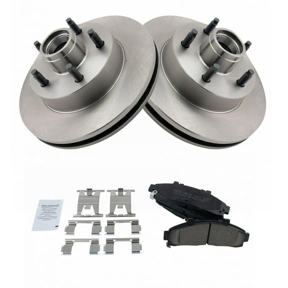 TRQ Front Brake Pad & Rotor Kit Brake Pads Brake Rotor Ceramic Fits Select 1998-2002 Ford Ranger 2001-2002 Mazda B2300 B3000 1998-1999 B4000