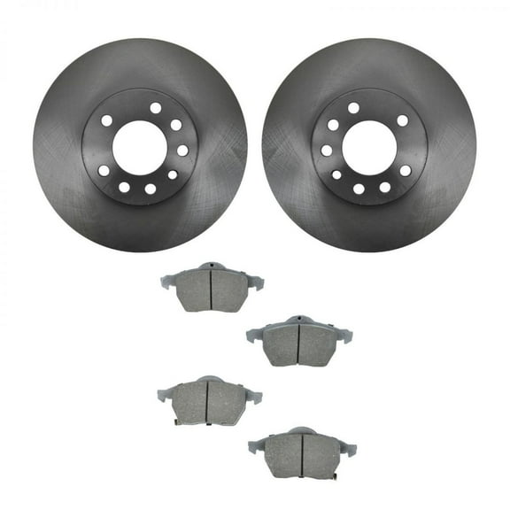 TRQ Front Brake Pad & Rotor Kit Brake Pads Brake Rotor Ceramic Fits Select 1999-2003 Saab 9-3 1999-2005 9-5 2001-2002 Saturn L100 2001-2003 L200 2001-2005 L300 2000 LS LS1 LS2 LW1 LW2 LW200 LW300