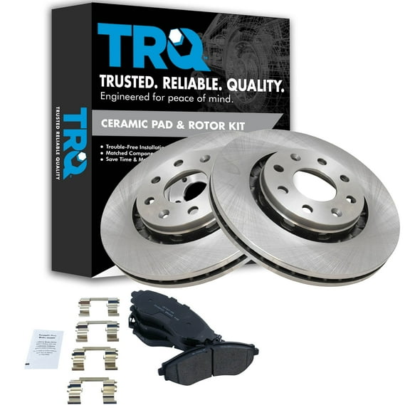 TRQ Front Brake Pad & Rotor Kit Brake Pads Brake Rotor Ceramic Fits Select 2004-2011 Chevrolet Aveo 2007-2011 Aveo5 2013-2015 Spark 2009 Pontiac G3
