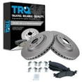 thumbnail image 1 of TRQ Front Brake Pad & Rotor Kit Brake Pads Brake Rotor Ceramic Premium G-Coated Fits Select 2010-2012 Ford Taurus, 1 of 5