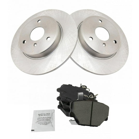 TRQ Front Brake Pad & Rotor Kit Brake Pads Brake Rotor Ceramic Solid Fits Select 2008-2016 Smart Fortwo